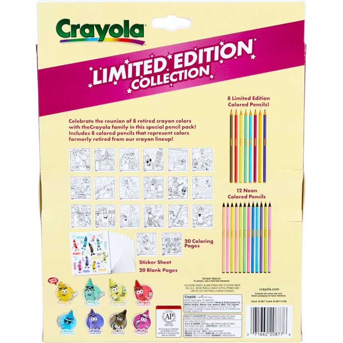 Limited Edition Pencil Pack back view.