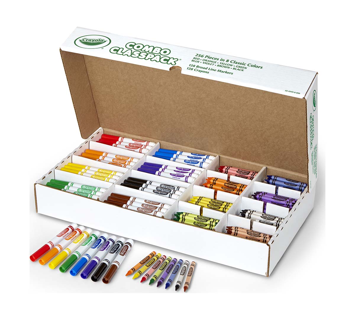 Crayola Classpack Marker and Crayon Combo open box