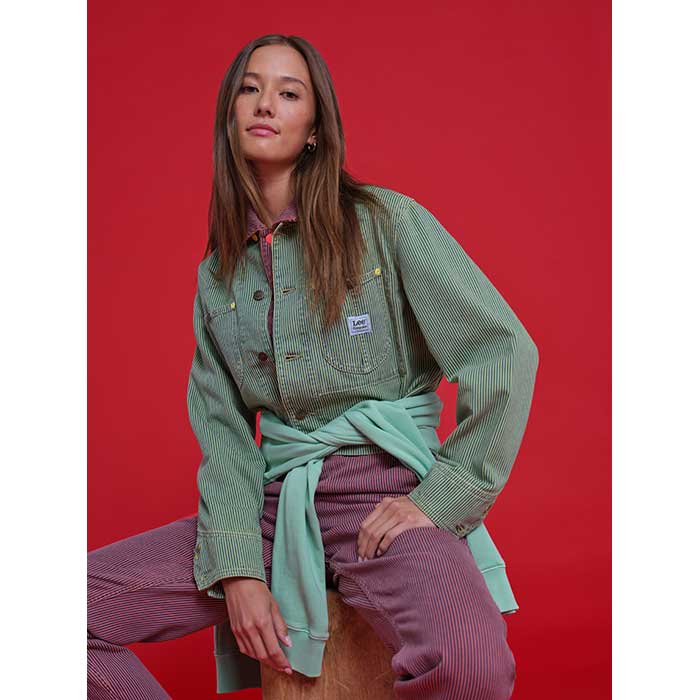 crayola x lee women's chore jacket front view.