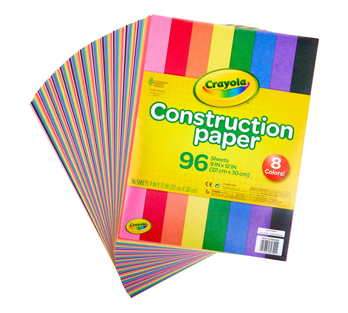 Papel de construcción 96 Recuento Vista frontal del papel