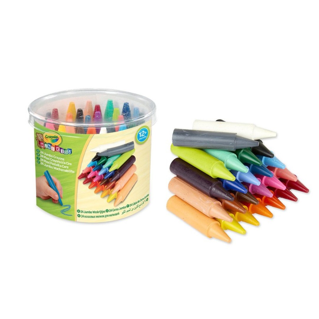 Mini Kids - 24 Maxi Pastelli a Cera confezione con contenuto