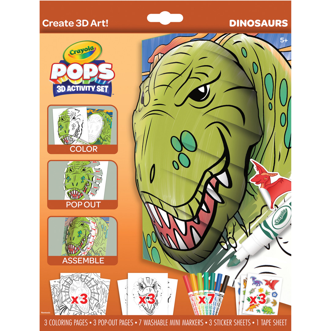 Crayola POPS 3D Activity Set - Dinosaurs Front view
