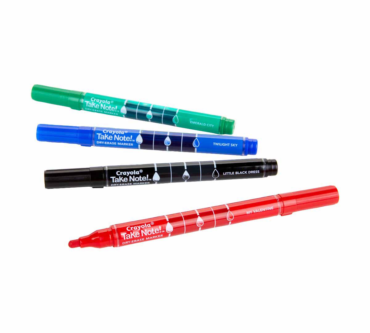 Take Note Low Odor Dry Erase Markers Fine Tip, 4 Count. Contents only.