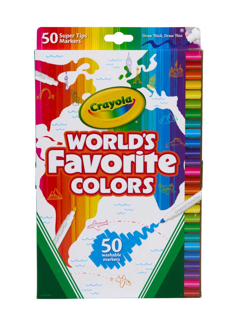 World's Favorite Color Super Tips, 50 count front view.