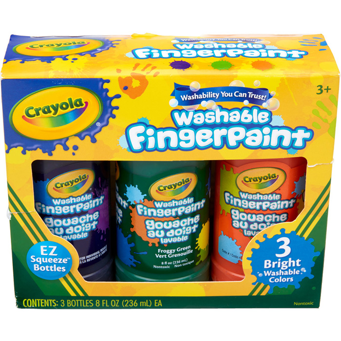 Washable Fingerpaints Secondary Colors, front view.