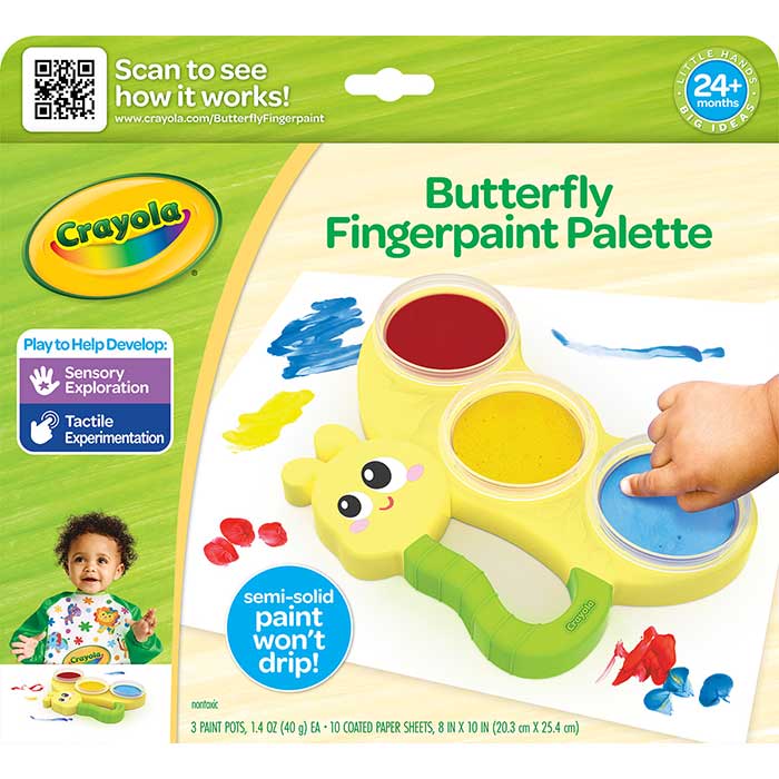 Butterfly Fingerpaint Palette front view.