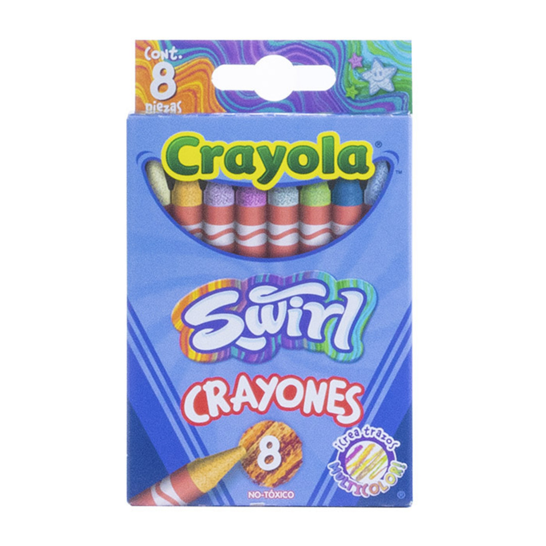 8 Crayones Swirl vista frontal