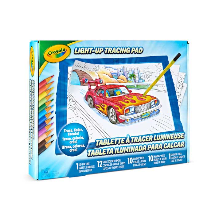 Light Up Tracing Pad  Blue Left Angle View of Box