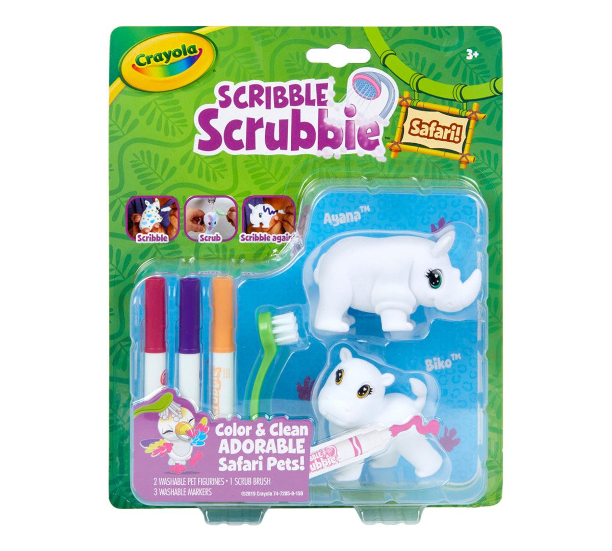 Scribble Scrubbies Pets Safari  2 Count Front View of Package
