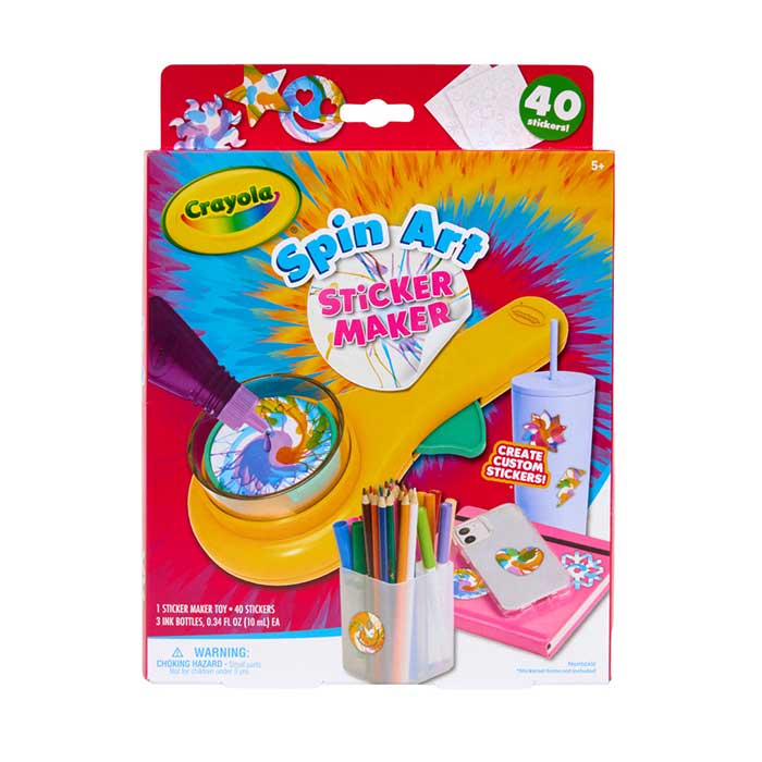 Spin art sticker maker. front view.