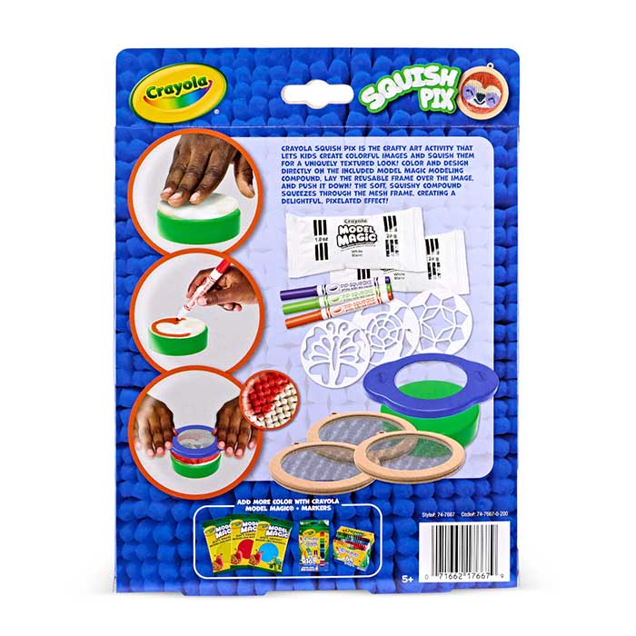 Squish Pix - 3D Art for Kids back view.