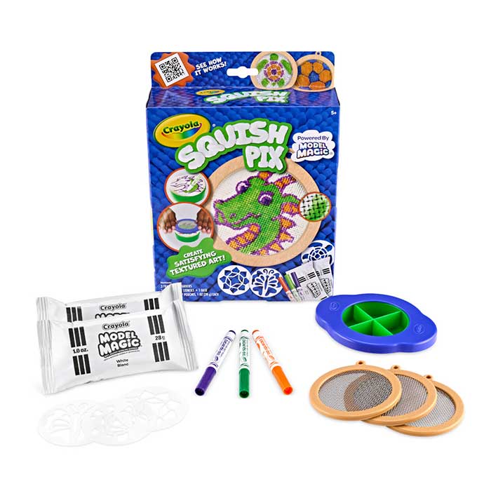Squish Pix - 3D Art for Kids packaging and contents.