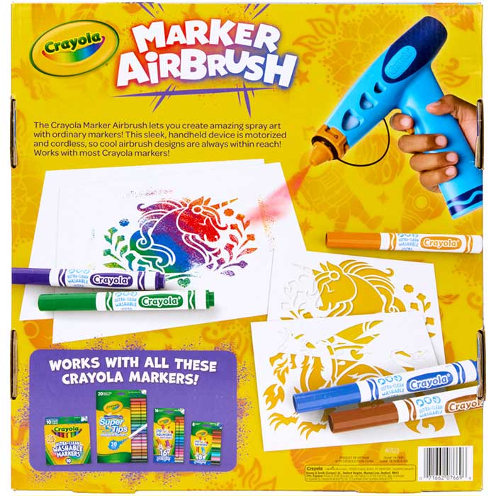 Marker Airbrush Kit back view.