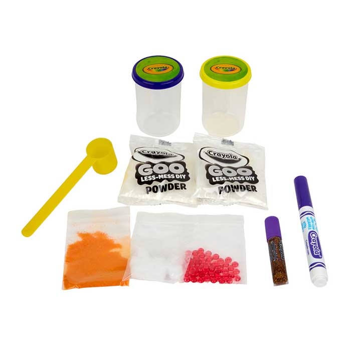Crayola Goo Wacky Booster Pack contents.