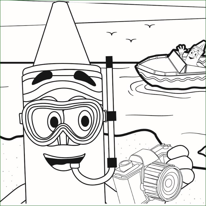 A Crayola crayon at the beach.